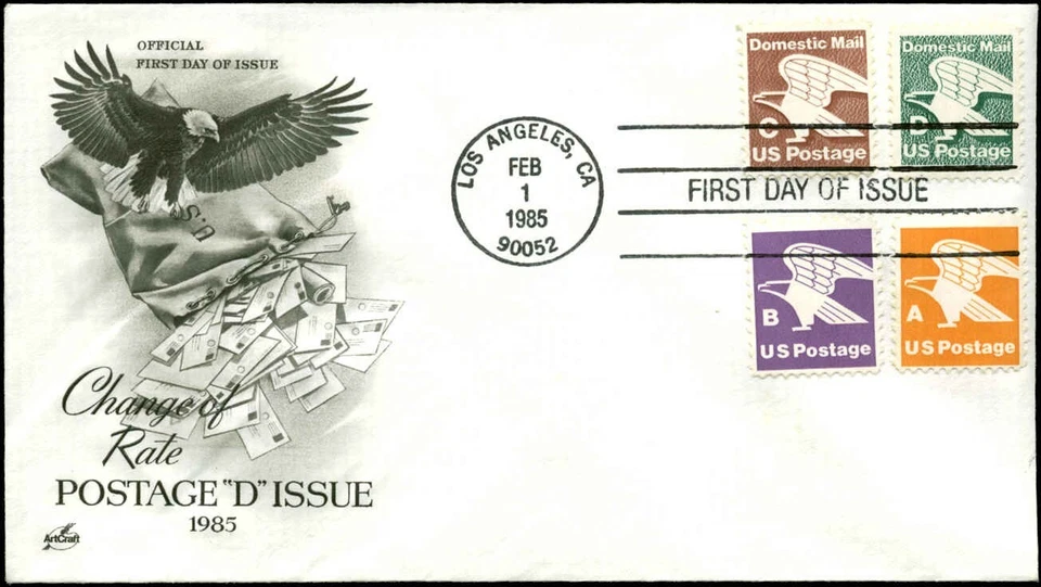US FDC #2111 with #1735, #1818, & #1946  Artcraft Cachet Los Angeles, CA - Image 1 of 1