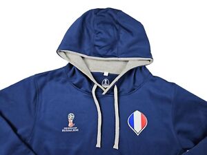 FIFA World Cup Russia 2018 France Hoodie Men Size 2XL Navy Blue Long Sleeve