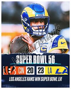 NFL Super Bowl LVI Champion Los Angeles Rams Matthew Stafford Color 8 X 10 Photo