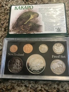 1986 New Zealand Proof 7 Coin Set -original packaging - Picture 1 of 3