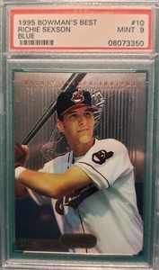 Richie Sexson 1995 Bowman's Best Rookie Card #10 PSA 9 MINT Milwaukee Brewers