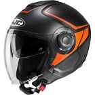 Hjc I40 Camet Mc7sf Jet Helmet With Visor Motorcycle Helmet Black-Orange Matte