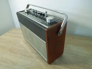 Vintage Retro HACKER HUNTER VHF RP38A Transistor Radio Wood Sides GWO VGC - Picture 1 of 16