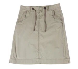 Vintage Banana Republic Rock Gr. 0 khaki Kordelzug Taille Eingriff Knopf Pattentaschen - Bild 1 von 7