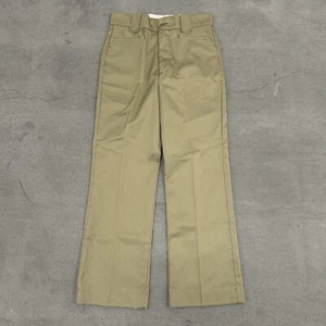Vtg 60s Tuf Nut Khaki Chino Pants Military Style Trouser Tan Sz 30 Pearl Snap - Picture 1 of 7
