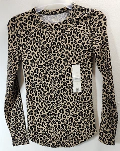 No Boundaries Women's Long Sleeve Tee Top Shirt Size XXS Animal Print NEW - Picture 1 of 9