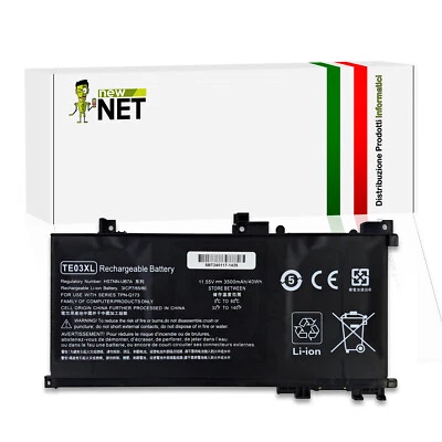 NEW NET Batteria TE03XL compatibile con HP Pavilion 15 UHD 15-BC000 Omen 15-AX000 Serie