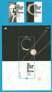 Portugal - "100th ANN. OF EINSTEIN'S ECLIPSE" MNH Stamp Set + MS 2019 - Picture 1 of 4