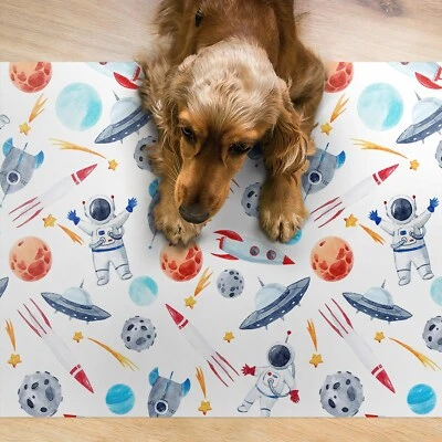 Futtermatte Hund Katze Fressnapf Unterlage Wasserdicht Napfunterlage Astronaut - Bild 1 von 4