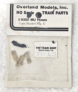 Sealed HO Scale Overland Models Brass #9350 MU Hoses - 3 per Bracket (Pkg. of 4) - Picture 1 of 1