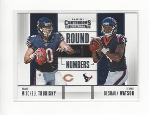 2017 Contenders Football Round Numbers Insert Singles - You Choose