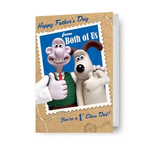 Tarjeta del Día del Padre | Feliz Día del Padre de los dos | Wallace y Gromit - Imagen 1 de 6