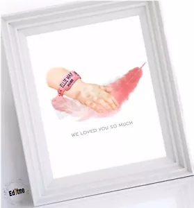 Baby Hand A4 Print Newborn Memory Sympathy Print Gift No Frame Personalised - Picture 1 of 1