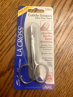Tijeras para cutículas Sally Hansen LA CROSS punta ultra fina 728V2 - regalo gratis Foto 1 de 3