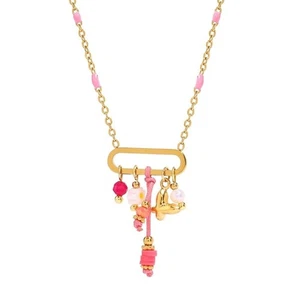 Charm Necklace Pearl Color Necklace Pearl Crystal Pendants - Picture 1 of 5