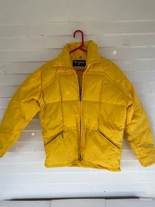 Vintage Tempco Seattle Down Puffer Jacket YELLOW Size M Tan Retro Outerwear - Bild 1 von 14