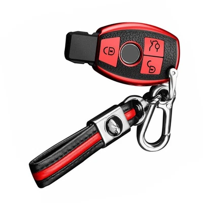 Key Protective Cover Soft TPU Shell W/Key Chain For Mercedes-Benz Multi-model - Bild 1 von 4