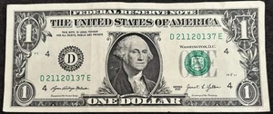 2021 Cleveland $1 Bill February 11th 2013 Birthday/Anniversary Note - Picture 1 of 2