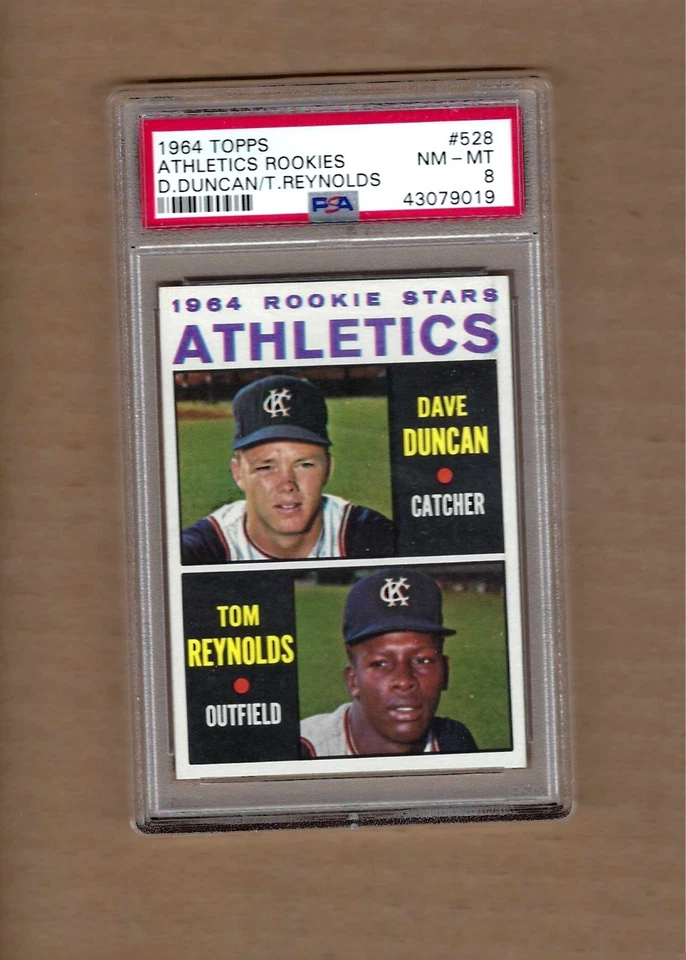 1964  TOPPS  ATHLETICS  ROOKIES  #  528  DAVE  DUNCAN      PSA  8 - Image 1 of 1