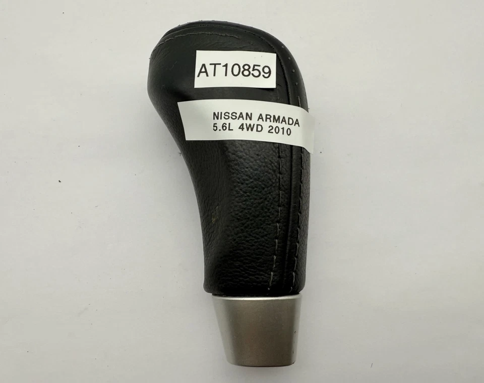 OEM 04-15 Nissan Armada Titan QX56 palanca de cambios manija cuero negro Foto 1 de 4