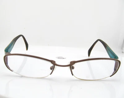 Anteojos Bebe Beauty Mark SOLO MARCOS para mujer ovalados medio borde marrón azul Foto 1 de 4