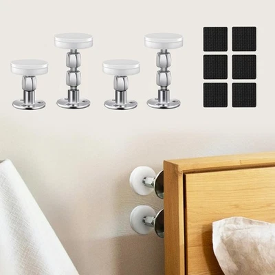 Herramienta anti-vibración de marco de cama ajustable de 4 piezas (actualizada) para camas tipo loft, cabecero... Foto 1 de 4