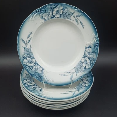 ST AMAND ET HAMAGE - 7 ASSIETTES CREUSES EN FAÏENCE Modèle SYLVIA Terre De Fer  - Photo 1/4