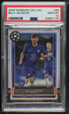 2020-21 Topps Museum Collection UCL Billy Gilmour #69 PSA 10 GEM MT Rookie RC - Image 1 of 3