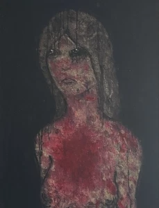 “Given You My Heart” original horror art oil paint on large canvas - Picture 1 of 2