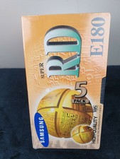 pack of 5 Samsung Super RD E180 VHS Blank Videos Brand New Sealed 
