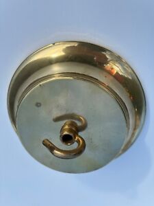 Antique Edwardian French Vintage Brass 5½" Chandelier Ceiling Rose Hook (CR411)