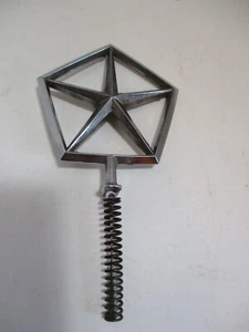 Vintage Chrysler Pentastar metal hood ornament car emblem badge logo mopar - Picture 1 of 9