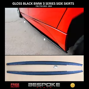 NEGRO BRILLANTE BMW F30 F31 M ESTILO PERFORMANCE FALDÓN LATERAL EXTENSIÓN SERIE 3 HOJA - Imagen 1 de 17