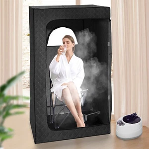 Full Size 3L 1000W Portable Personal Steam Sauna Heated Home Spa Detox Therapy - Picture 1 of 13