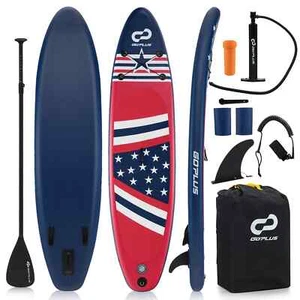 Goplus 10' Inflatable SUP Board Portable Adjustable Stand up Paddle Board with 5 - Picture 1 of 10