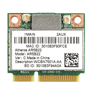AR5B22 Mini PCI-e WiFi Card Dual Band Wireless Network WLAN 300Mbps BT 4.0 Combo - Picture 1 of 4