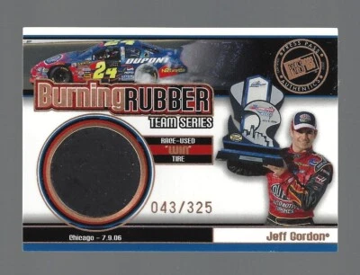 2007 Press Pass Authentics Burning Rubber Jeff Gordon Race Used Win Tire 43/325 - Image 1 of 2