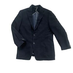 Ibiza Men's Wool Single Breasted Blazer Jacket Long Sleeve Black SZ 42R