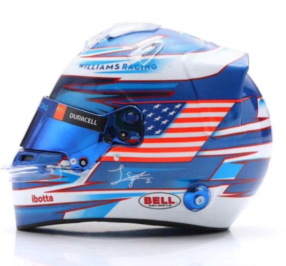 MODELLINO Logan Sargeant Casco Bell F1 2023 Williams 1:5 - Immagine 1 di 4