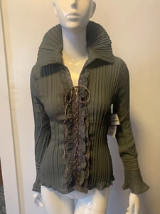 Dress-U By Sharon Women's XL Accordian Pleated Blouse Size S NWT - Picture 1 of 11