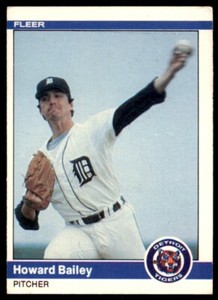 1984 Fleer Howard Bailey . Detroit Tigers #75