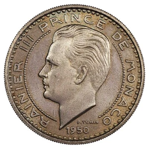 Monaco - 100 Francs 1950 Prueba Rainier III cupronickel - MS-GadMC.142 KM.E33 - Imagen 1 de 2