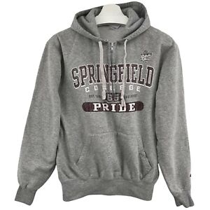 Champion Springfield College Pride Adult Small Pullover 1/4 Zip Arch Logo Hoodie