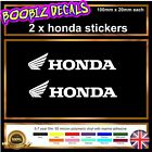 2x Honda motorcycle stickers 100mm x 20mm each motor bike helmet wall decal