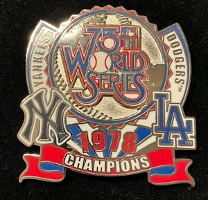 NEW YORK YANKEES VS LOS ANGELES DODGERS 1978 WORLD SERIES COMMEMORATIVE PIN - Picture 1 of 1