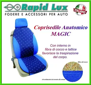 Par Cubierta Asientos Universales Magia Anatómico Tejido y Coco Color Pulgadas - Bild 1 von 1