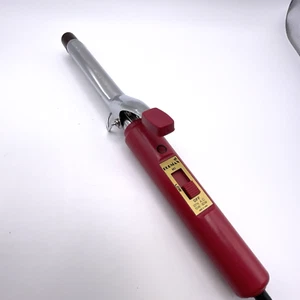 Vtg Burmax Curling Iron 3/4" Barrel RETRO Vintage Textured Curls TESTED - Picture 1 of 7