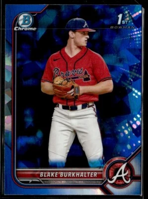 2022 Bowman Draft Sapphire Blake Burkhalter Rookie Atlanta Braves #BDC-10 - Image 1 of 2