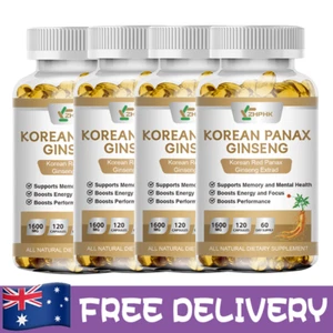 Ginseng Panax Rojo Coreano 1600 mg - Ginsenósido de Alta Resistencia, Potenciador de Testosterona - Imagen 1 de 15