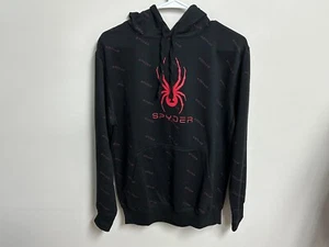 Spyder Logo Herren Hoodie Sweatshirt schwarz Größe M - Bild 1 von 4